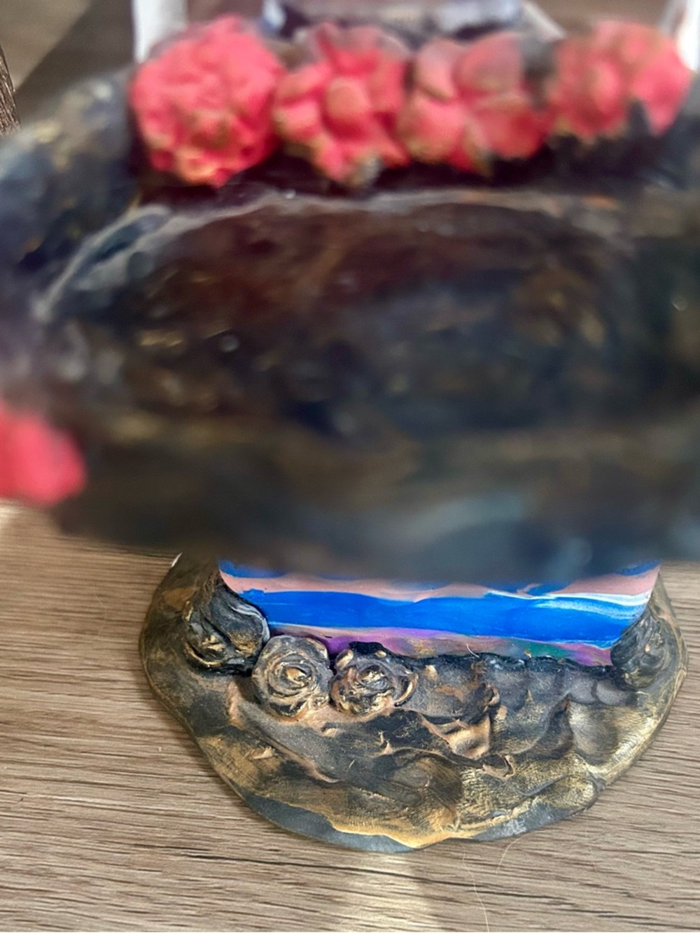 CATRINA Day of the Dead Mexican Folk Art Handmade Clay Figure 7” Tucson, Arizona - Picture 12 of 12